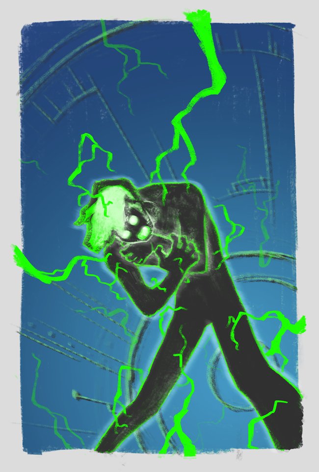 Also found this sitting in a folder- which was supposed to fill a prompt for Electricity for a #DannyPhantom event four years ago