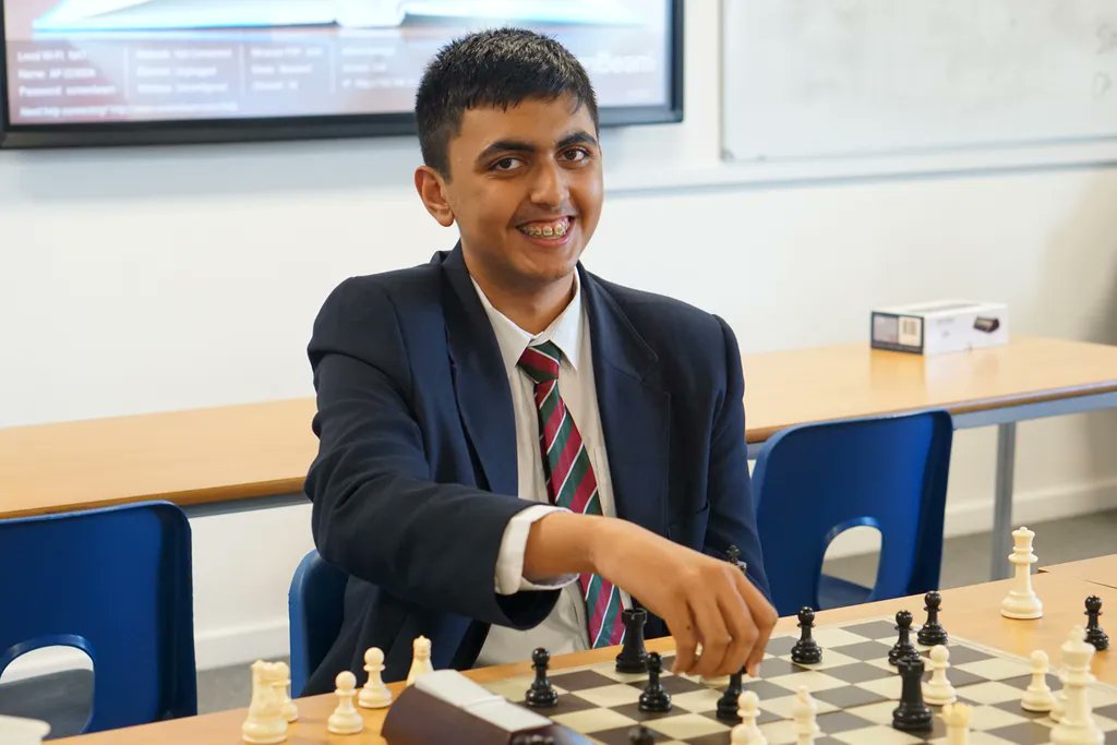RGSGuildford's tweet photo. #RGSChess Congratulations to Ronit who finished joint third in the Under 16 British Chess Championships; he has now been invited to the Under 16 English Closed Championships - an incredible achievement @RGSGPE. https://t.co/Gy0M88GGXR