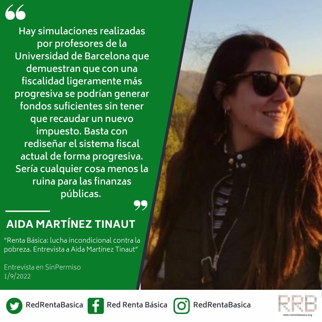 RedRentaBasica's tweet photo. La financiación de una renta básica "sería cualquier cosa menos la ruina para las finanzas públicas".

Basta con rediseñar el sistema fiscal actual de forma progresiva. https://t.co/hfhhhtbVXJ
