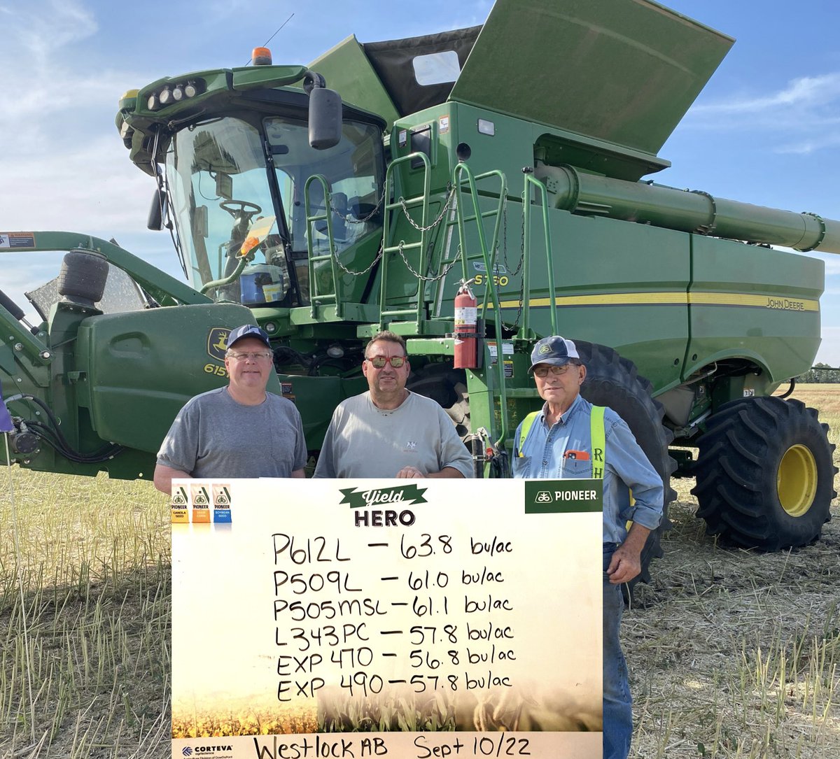 The 2022 liberty link PKP @ Westlock Ab with cooperator <a href="/WheatGeerJJ/">John Guelly🌱🚜🇨🇦</a> did not disappoint us! This trial included 5 <a href="/PioneerSeedsCA/">Pioneer Seeds Canada</a> varieties, three with unique clubroot resistance, and a competitor check. #harvest22 #yieldhero #clubroot