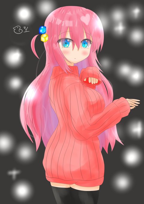 「pink hair sweater dress」 illustration images(Latest)