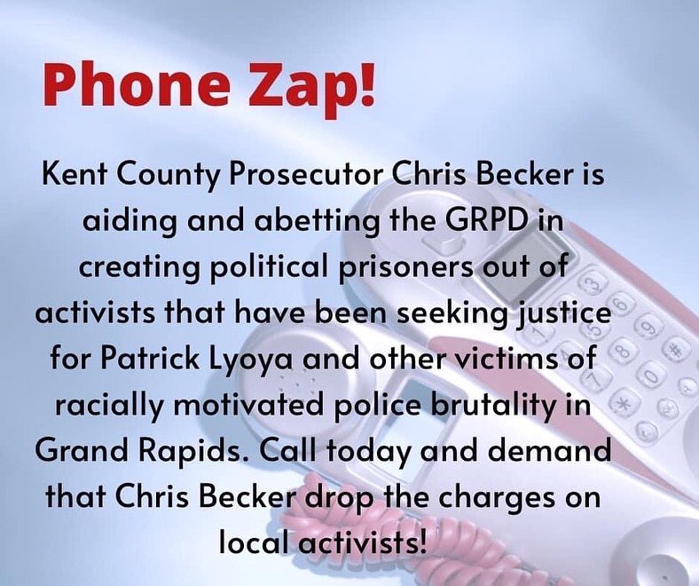 AFTPGR's tweet photo. We can't let them get away with false charges. Help get them dropped by participating in this phone zap. Thanks in advance for your support. ✊🏾🖤 https://t.co/jcNMsEpRXC