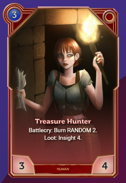 CrowdControlNet's tweet photo. New Card:
Treasure Hunter
Not only does she ransack places, she also brings home loot 🤗
#TreasureCard #Hearthstone #indiedev https://t.co/pEJBtZrieI