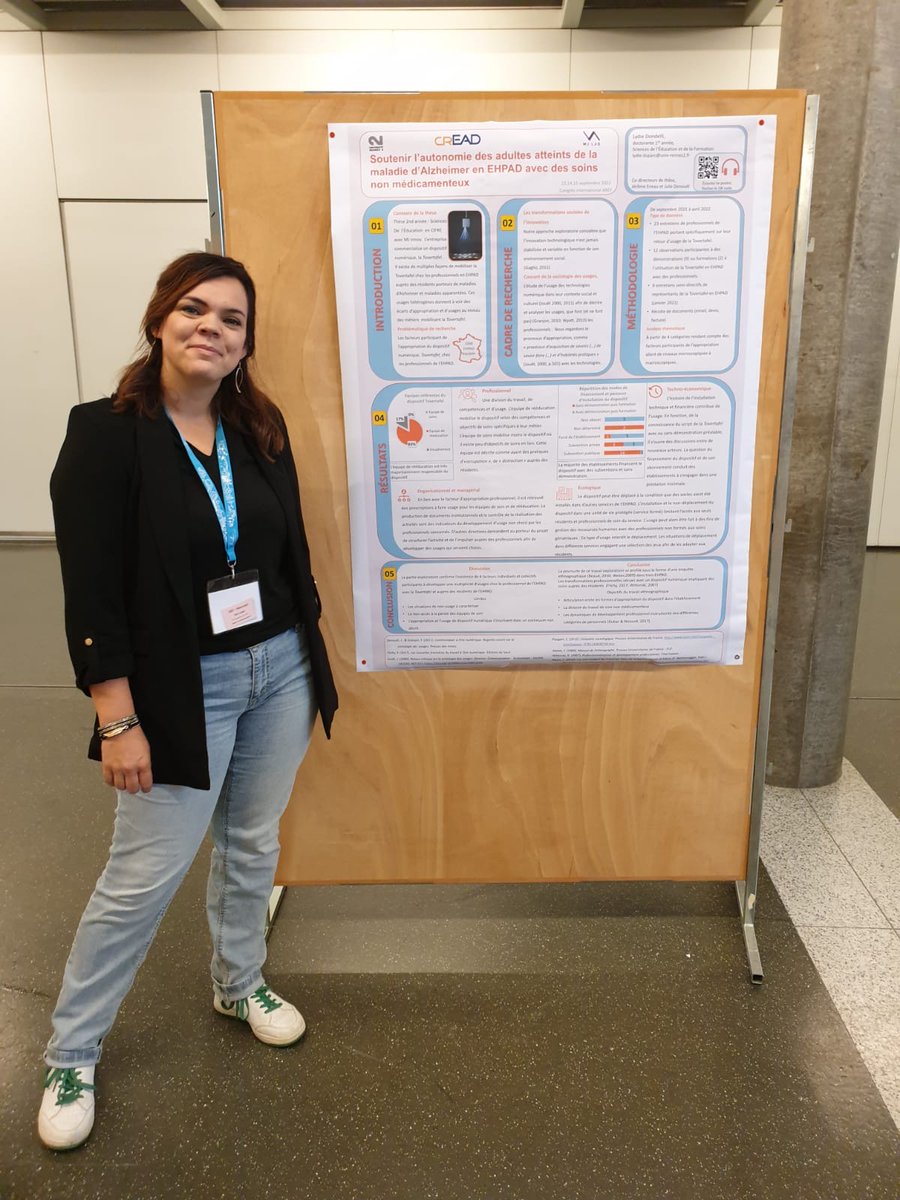 Petit cliché de <a href="/LDondelli/">Lydie DONDELLI</a> aux côtés de son #Poster  #Scientifique au Congrès International AREF pour soutenir sa thèse. 
N'hésitez pas à aller la rencontrer !