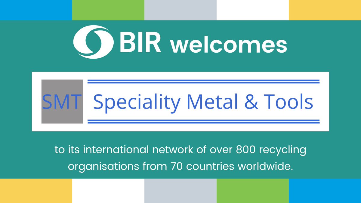 BIRworld's tweet photo. 📍Welcome to our #newmember SPECIALITY METAL & TOOLS !👉https://t.co/hcqtnR1WU8
🌏Not a BIR Member yet?
Join the only #global #recyclingfederation today!
👉 https://t.co/5juldREKSU
and access the the #BIR #membershipdirectory, powerful #networkingtool
👉https://t.co/Q7q4OfdIDU https://t.co/7REDhu8Oj9