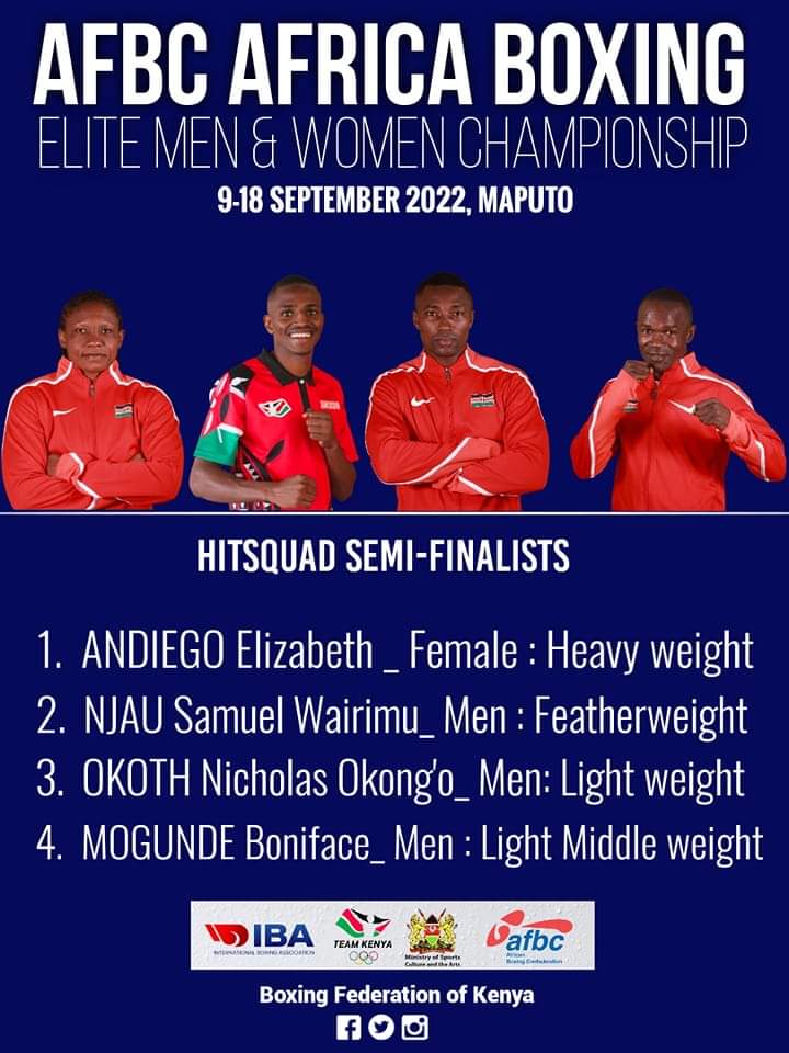 BMBoxing_'s tweet photo. 4 kenyan boxers are through to semi finals at the ongoing AFBC Africa Boxing Championship in Maputo ๐ฅ๐ฅ #Boxing #BoxingKenya https://t.co/uxIuhYVIht