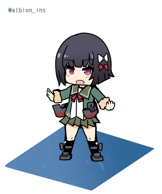 石垣_SDVerです!#艦これ版深夜の真剣お絵描き60分一本勝負#艦これ版真剣お絵描き60分一本勝負_20220914 