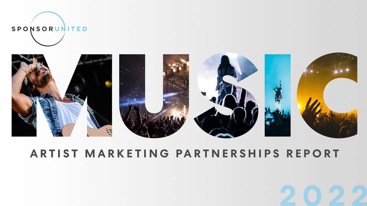 sponsorunited's tweet photo. SponsorUnited has released our first-ever Music Artist Report which dives into trends, social performance, endorsements and much more.

To download the report, visit https://t.co/N2KxuM1SgQ.

#music #partnerships #musicartist #endorsements #socialmedia #sponsorships https://t.co/ybW4aSvtRd
