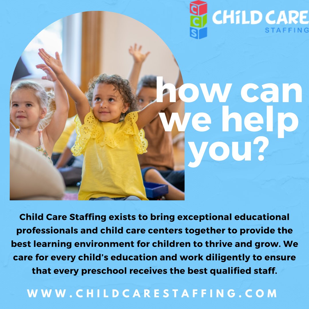 CCStaffingInc's tweet photo. 📢 NYC/NJ Daycare &amp; Preschool Admin:
Do you have open positions to fill in your preschool? Contact Child Care Staffing, Inc. to learn about our recruitment service and temporary staffing solution. 
https://t.co/B0BvloLqqQ
#recruitment #staffingsolutions #childcareagency https://t.co/K8gzuq60BH