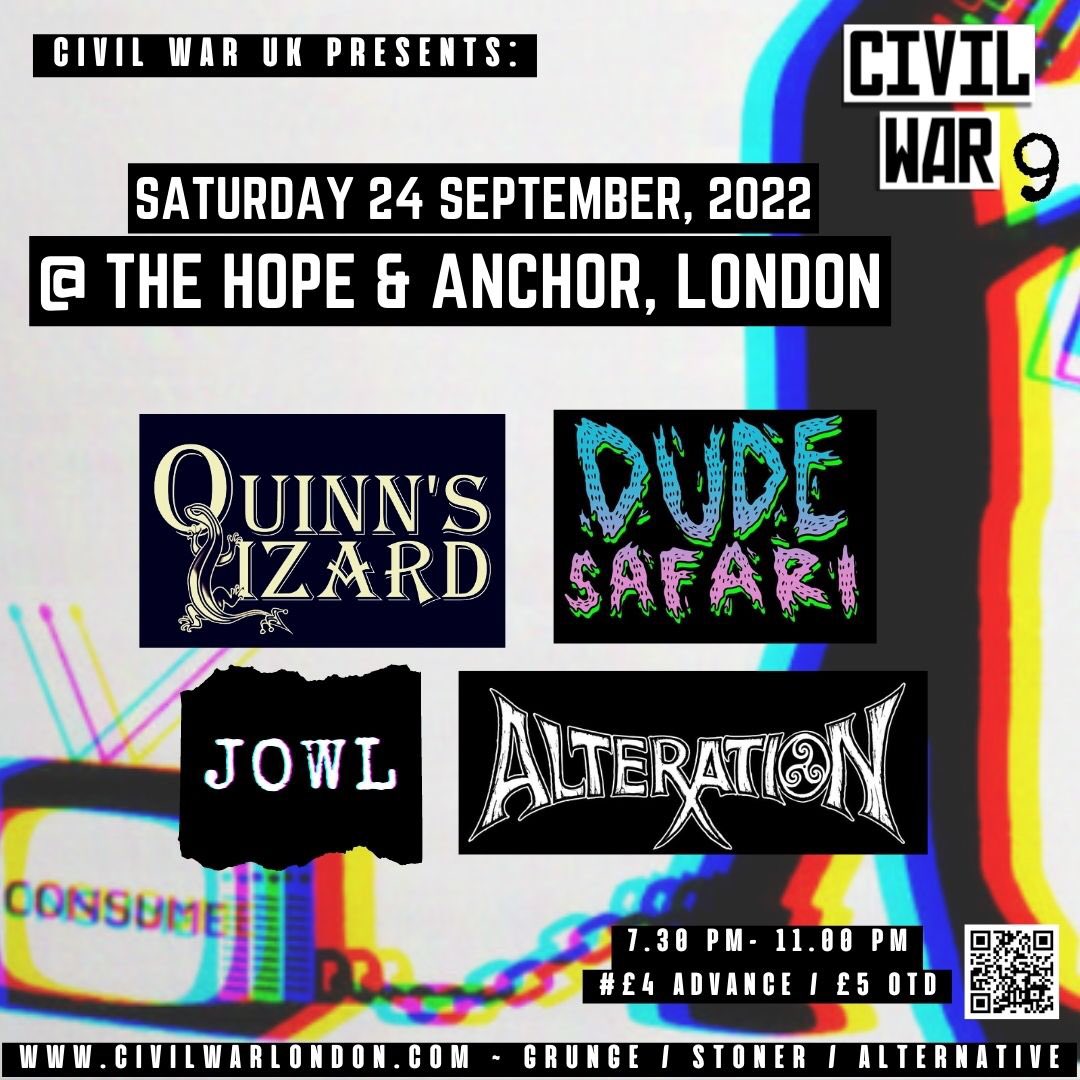Next show coming up on September 24th at the <a href="/TheHopeLiveN1/">Hope and Anchor Live</a> ! Be there! 🤘
