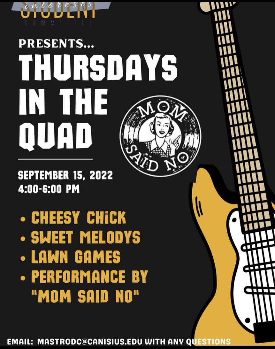 This Thursday @CanisiusCollege from 4-6 👀