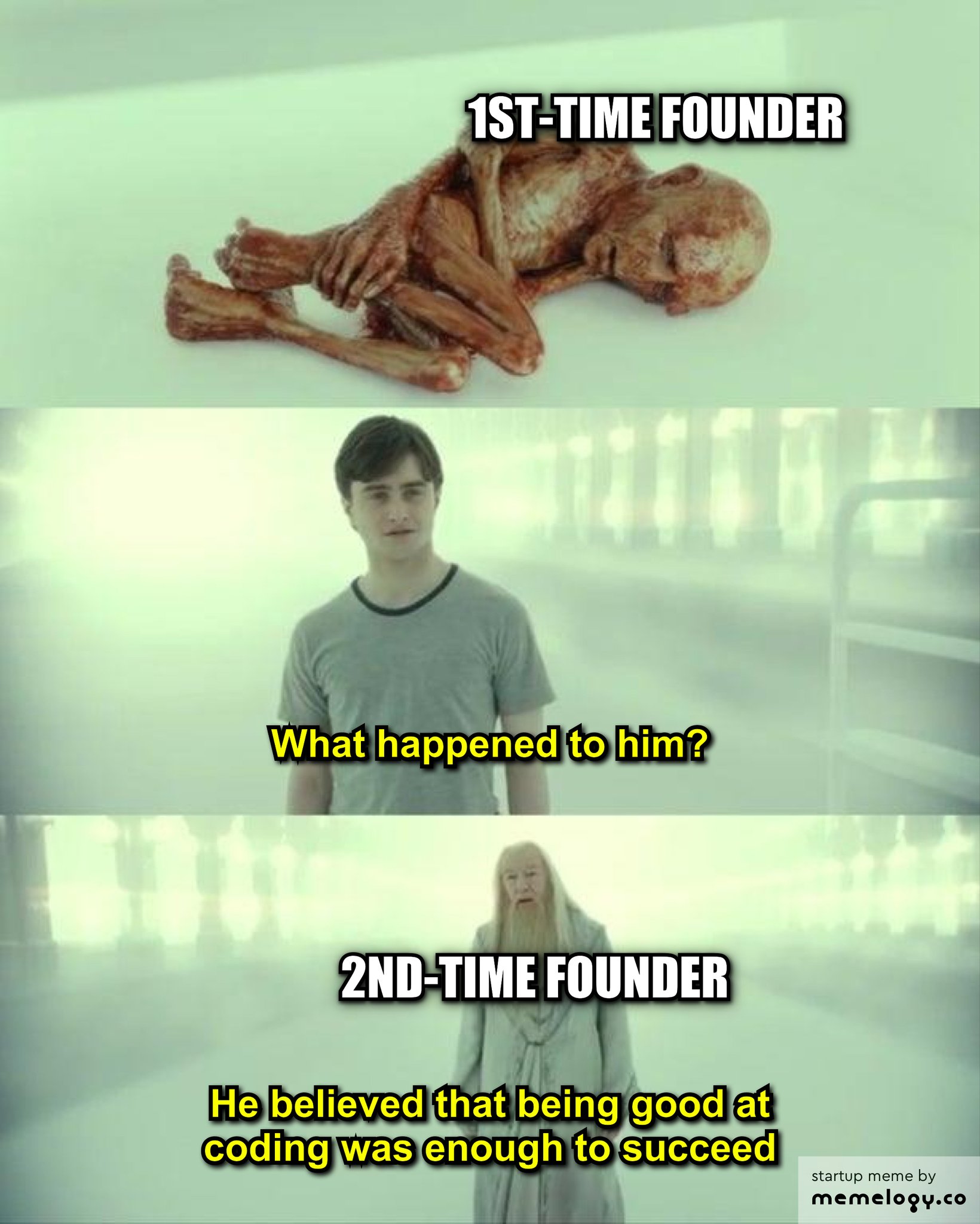 Dagobert Renouf on Twitter "The story of a startup in 10 memes. 1. We