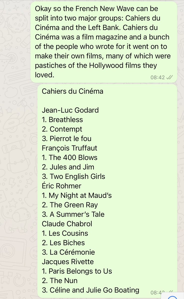 draw_gregory's tweet photo. When your friend asks where she should start with the French New Wave and you are unfortunately yourself https://t.co/PthnH24d3A