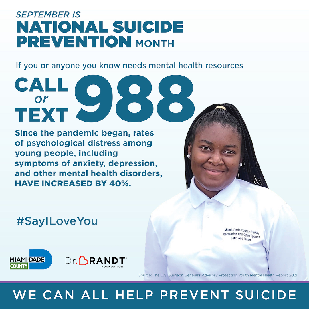 Miami-Dade County (@miamidadecounty) on Twitter photo Mental health support is available in #OurCounty. If you need help or someone you know needs help, call 988 anytime 24 hours a day, seven days a week. Together we can help prevent #Suicide. #SayILoveYou <a href="/DrBrandtFNDN/">Dr. Brandt Foundation</a> Mental health support is available in #OurCounty. If you need help or someone you know needs help, call 988 anytime 24 hours a day, seven days a week. Together we can help prevent #Suicide. #SayILoveYou <a href="/DrBrandtFNDN/">Dr. Brandt Foundation</a>