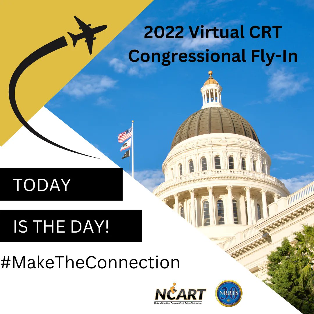 access2crt's tweet photo. Today is the Virtual CRT Congressional Fly-In hosted by NCART &amp; NRRTS! 

All day long today CRT users, providers, manufacturers, ATPs, clinicians, caregivers, family, and friends will be meeting with Congress to #MakeTheConnection and share the importance of proper access to CRT. https://t.co/F3ZRHYfMne
