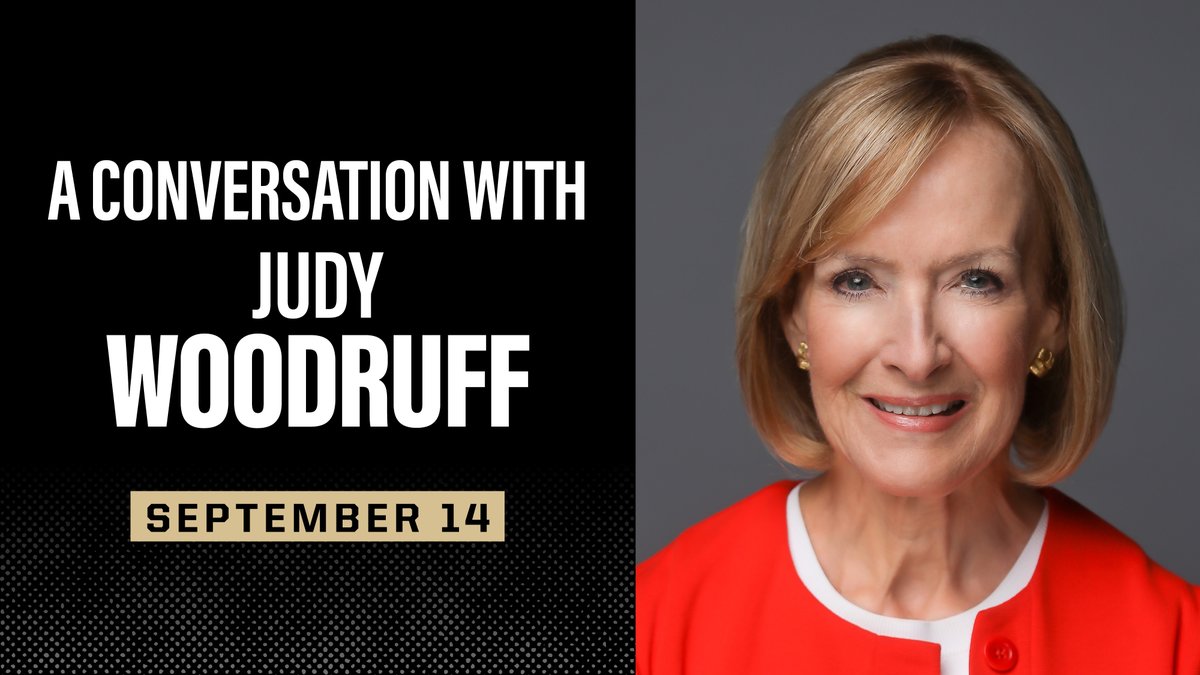 purduefw's tweet photo. Tonight join @JudyWoodruff, an award-winning journalist covering politics and news, for “A Conversation with Judy Woodruff.“ Tickets are still available at the Schatzlein Box Office. In partnership with @PBSFortWayne. https://t.co/Zoh6NlCwSt