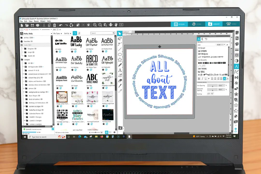 Don't miss our class today at 1:00 MST all about the Text tools in Silhouette Studio! Kelly Wayment will be teaching us her tips for custom text and personalized designs. Register for your spot with this link. buff.ly/3eGhgdF