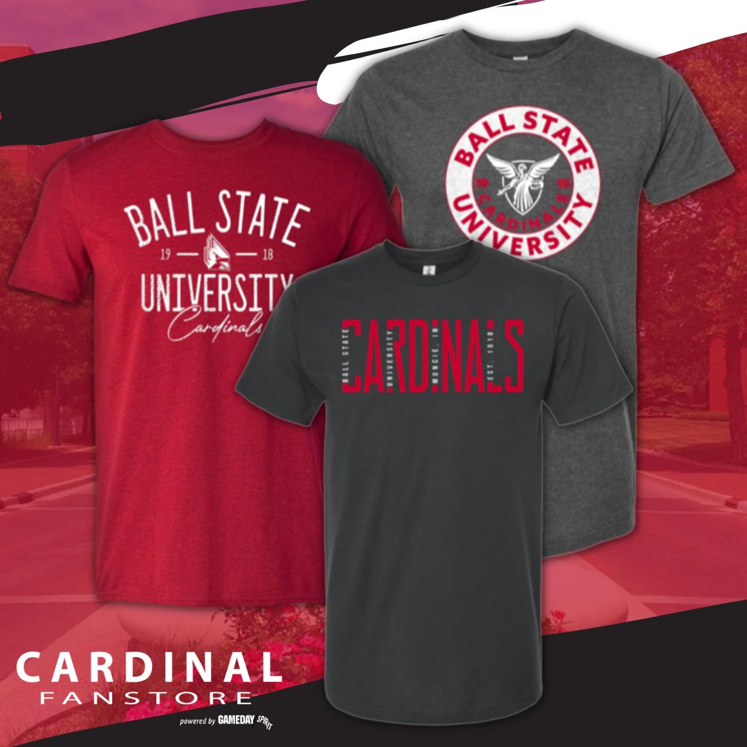Gameday_BSU's tweet photo. Check out some of our brand new Buy One, Get One tees! Mix and match these styles and more now in-store and online!
https://t.co/IgEctS2KAj
#ChirpChirp #CardinalFanstore #WeFly https://t.co/93V7XraQ3z