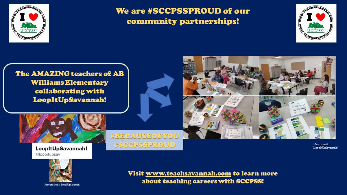 We value our school and community partnerships!   Thank you Loop It Up Savannah  and Andrea B. Williams Elementary! Learn more about joining the SCCPSS team at teachsavannah.com. <a href="/TonyFoy4/">Tony Foy, Ed.D.</a>