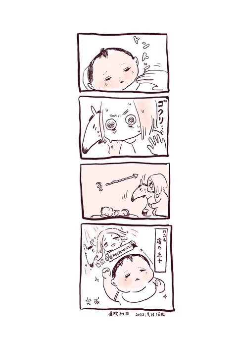 退院初日。 