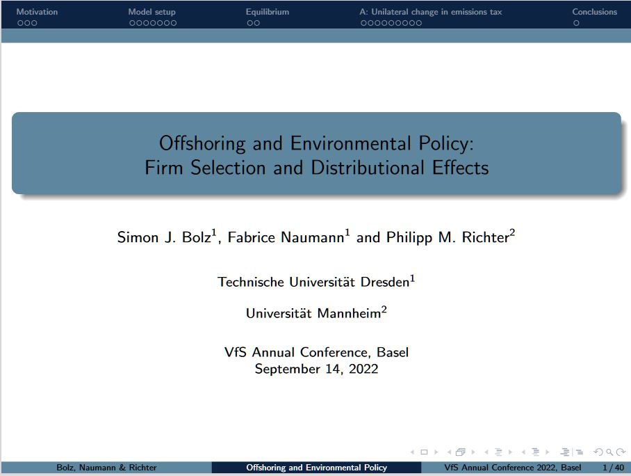 Simon Johannes Bolz (@simon_bolz) on Twitter photo Presented our recent paper (joint work with <a href="/FabriceNaumann/">Fabrice Naumann</a> and Philipp M. Richter) at the <a href="/VfS_econ/">Verein für Socialpolitik</a> Annual Conference in #Basel. It is now publicly available 👇 #EconTwitter #Trade #Environment
econstor.eu/bitstream/1041… Presented our recent paper (joint work with <a href="/FabriceNaumann/">Fabrice Naumann</a> and Philipp M. Richter) at the <a href="/VfS_econ/">Verein für Socialpolitik</a> Annual Conference in #Basel. It is now publicly available 👇 #EconTwitter #Trade #Environment
econstor.eu/bitstream/1041…