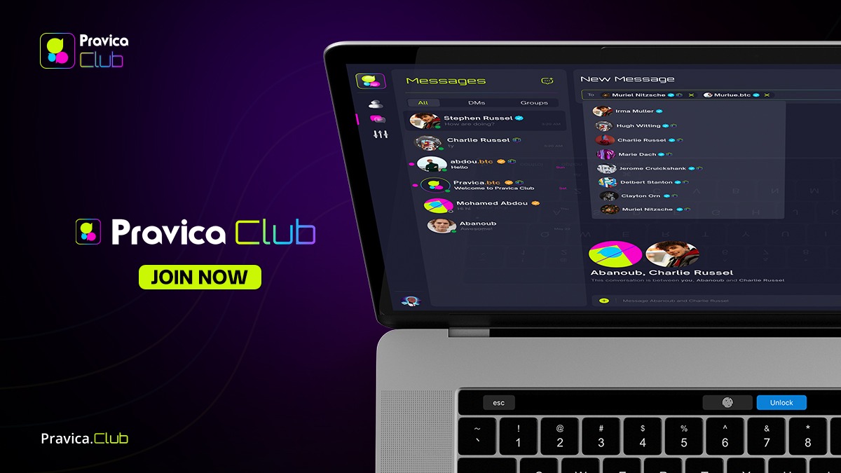 pravicasuite's tweet photo. Join Pravica Club https://t.co/BNj1G5En7u. The 1st #DcFi everyone-to-everyone #communication platform. Grow your #crypto community, create your own clubs & enjoy innovative features all in one safe place.
#blockchain #web3 #messenger #chat #bitcoin #stacks #stx #stacking https://t.co/oExTZLb7mA