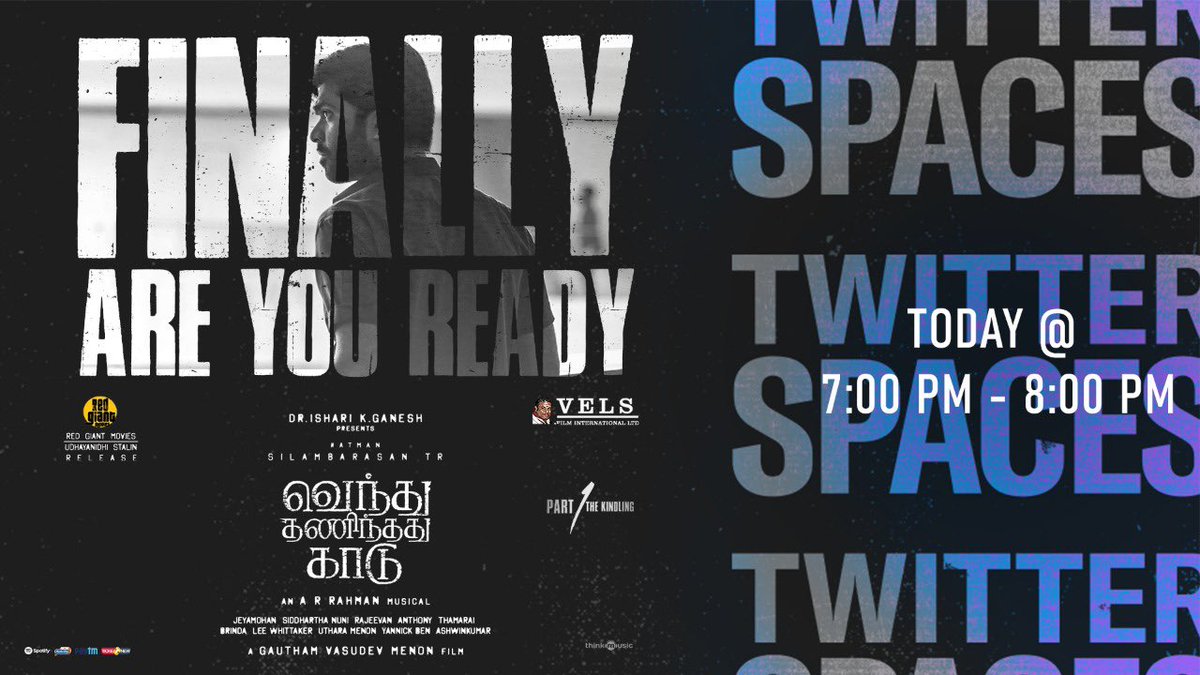 SimbuSpaces's tweet photo. Are You Ready?? Thalaivan #SilambarasanTR on Twitter Spaces today at 7Pm! @SimbuSpaces https://t.co/jc3dA9OBTV