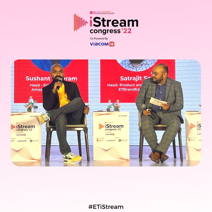 ETBrandEquity's tweet photo. India in Global Streaming Mix. 
Let's plunge into an exciting fireside chat with 
@sushantsreeram, Head - SVOD Business, @PrimeVideoIN and @SatrajitSen, https://t.co/XE7Dk9H1gX
Where? Only at #ETiStream Congress!

#videostreaming #audiostreaming #OTT #mumbai https://t.co/wbjXXovY5n