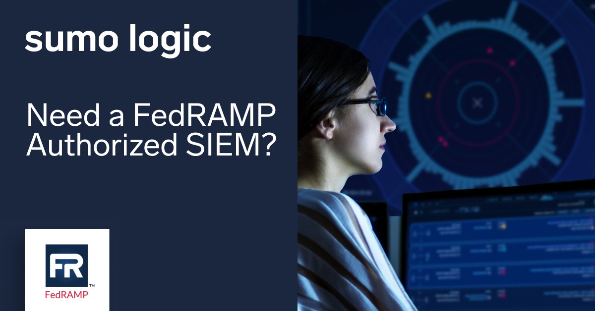SumoLogic's tweet photo. #NEWS: Sumo Logic #CloudSIEM is now available as part of the Sumo Logic #FedRAMP-Moderate offering! https://t.co/AuAjCOICIr @CloudHesive @GeorgeGerchow #Illuminate22 https://t.co/mDMXgy6xik