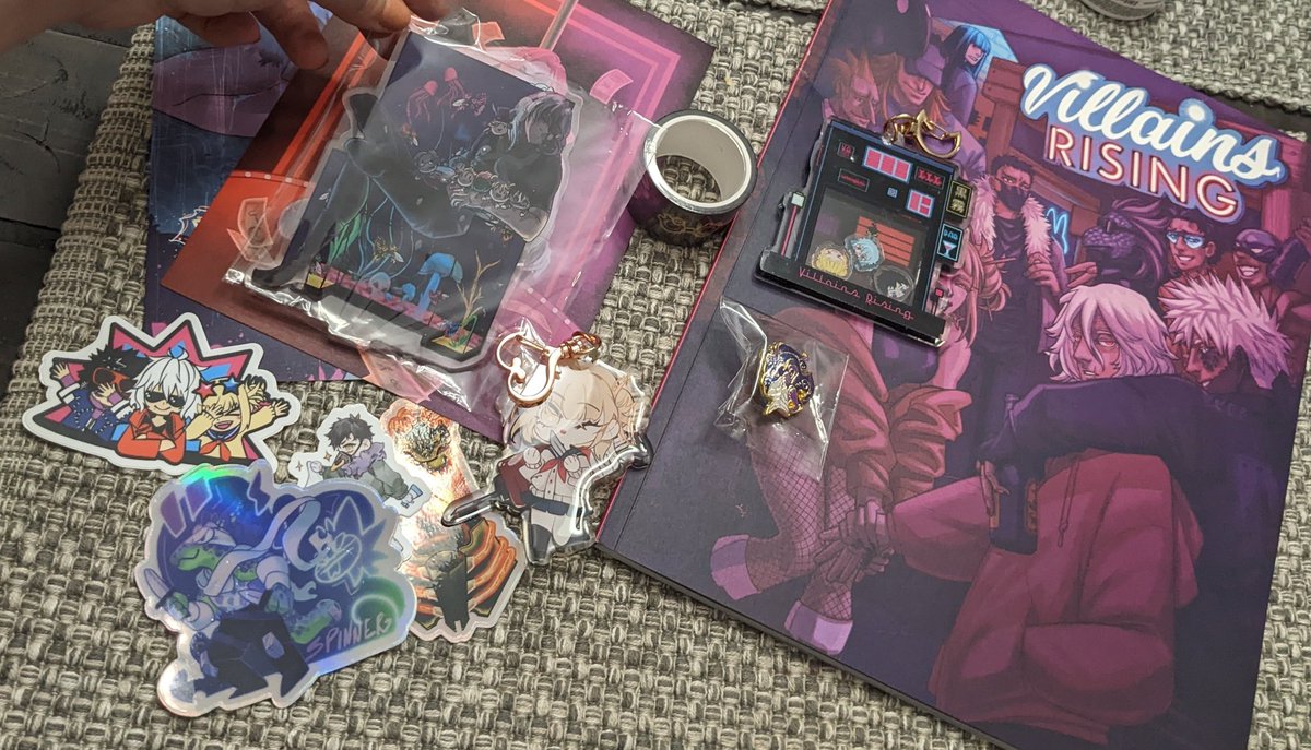 My contrib bundle came in for <a href="/VillainsRising/">Villains Rising: A MVA Zine - ARCHIVED</a> 🥰💕 

I'm still so shocked and honored to be in this project! Thank you mods and fellow contributors for your hard work!