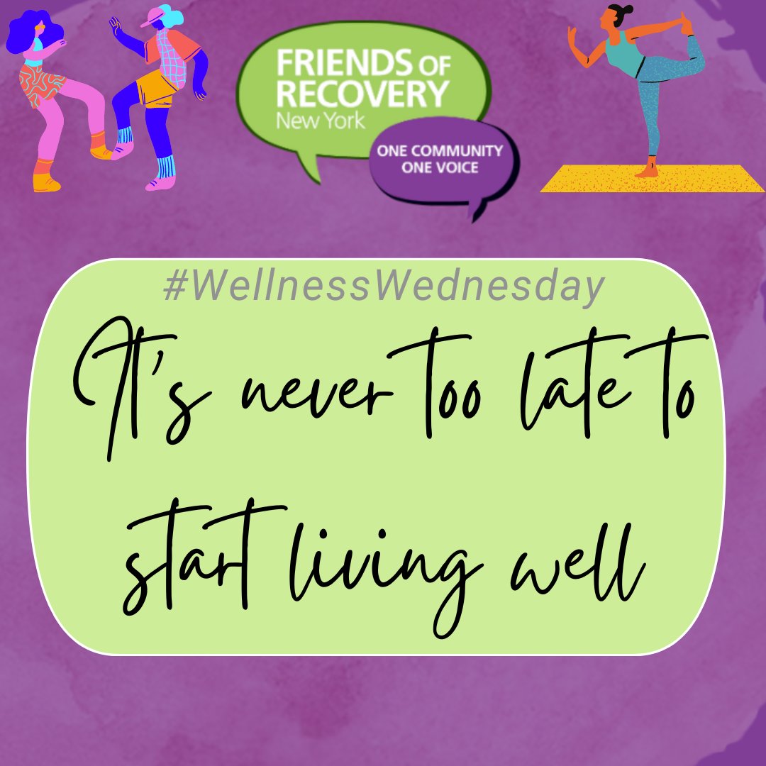 Recovery_NY's tweet photo. Happy #WellnessWednesday! What are some of the activities you do to promote your personal wellness? #recovery #wellness #FORNY #wellnessinrecovery https://t.co/agwyr9DC2v
