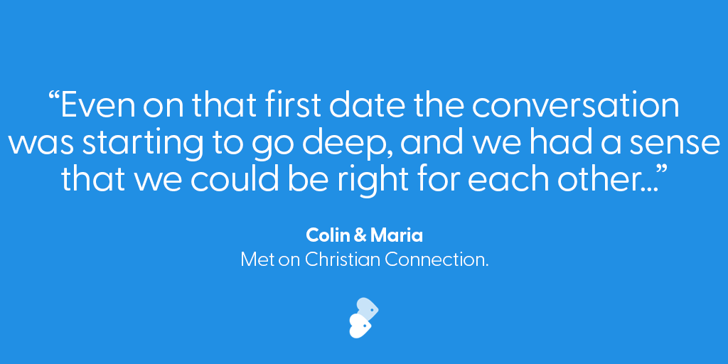 ChConnect's tweet photo. "Even on that first date the conversation was starting to go deep, and we had a sense that we could be right for each other..."
Colin and Maria first connected after Maria 'liked' Colin's profile π
Look out for their story this weekend π
#MetOnCC #ChristianConnection https://t.co/9z5acX9zND