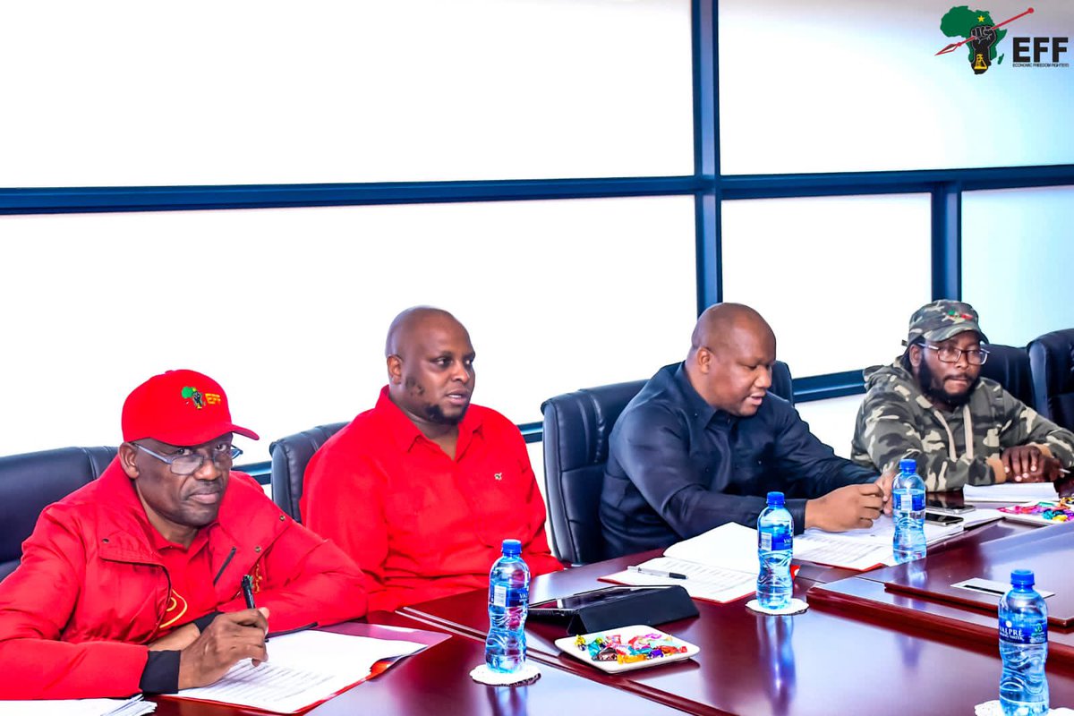 Today we held a useful and necessary meeting with the ANC KwaZulu Natal Provincial leadership: Chairperson Siboniso Duma, Provincial Secretary Bheki Mtolo and Provincial Treasurer Ntuthuko Mahlaba at the EFF Head Office. The discussions were generational mission and governance!