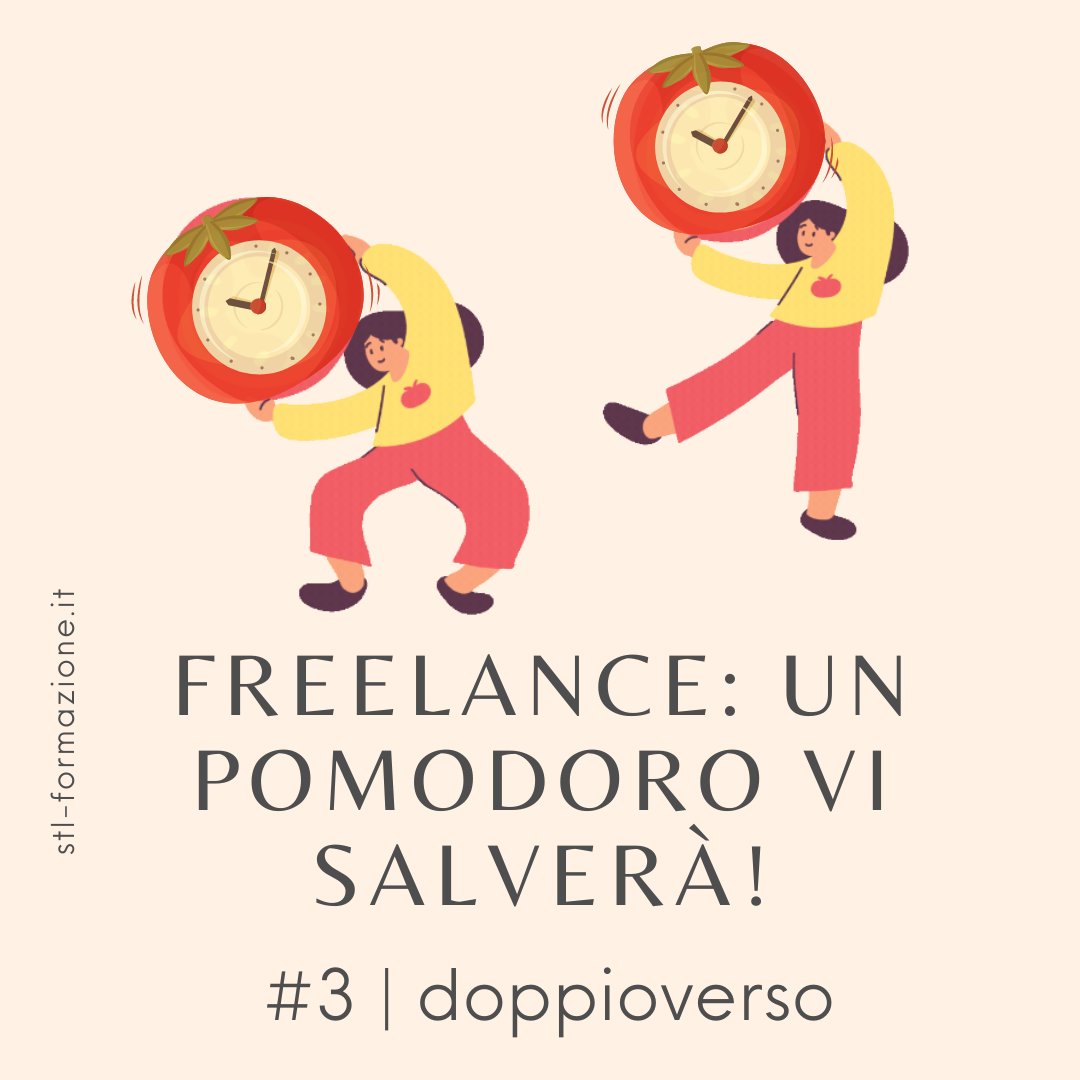 🌓 DOPPIOVERSO 🌓 | Freelance: un pomodoro vi salverà 🍅
Per chi ha nostalgia del blog delle doppioverso Chiara Rizzo e Barbara Ronca, STL da qualche mese ripubblica i loro post. Trovate l'ultimo a questo link 👉  bit.ly/3qEcBeU 

#traduttorifreelance #metodopomodoro