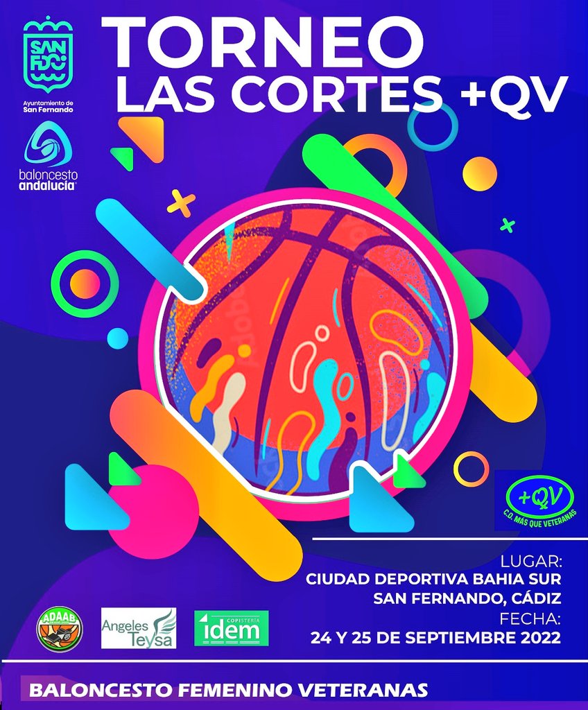 ¡Pistoletazo de salida! 🏁

Presentación del cartel oficial del 
« I Torneo Las Cortes +QV »

Comienza la cuenta atrás para vivir una fiesta para el baloncesto femenino +35 en #SanFernando
💙🏀💚
@AytoSanFernando
<a href="/fabcadiz/">FAB Cádiz</a> 
<a href="/LIGASLBA/">LIGASLBA</a>