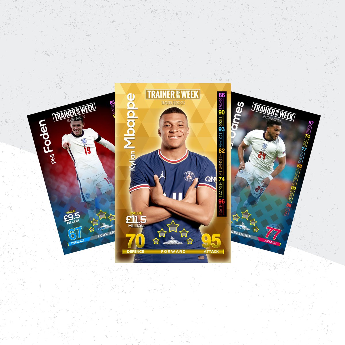 💳 This season we have introduced a 𝐆𝐎𝐋𝐃 trainer of the week card which will be awarded for outstanding performance, or for a significant achievement made by one of our players.

The new 𝐆𝐎𝐋𝐃 card will be worth 𝐃𝐎𝐔𝐁𝐋𝐄. 😮

 #SkillZoneUK