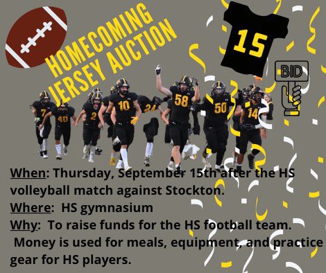 DCat_Football's tweet photo. Come out and support volleyball then join us for the Jersey Auction! https://t.co/Lie6AUkBsG