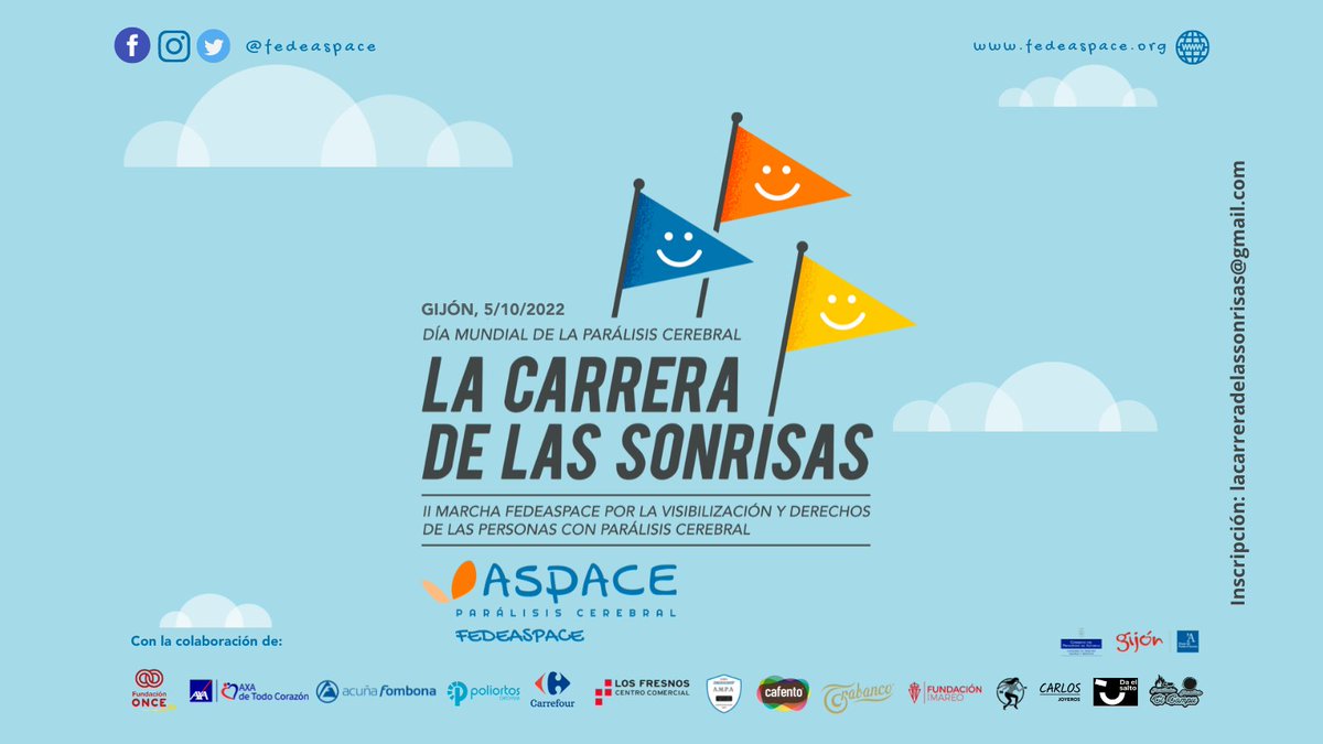 fedeaspace's tweet photo. Nuestras Sonrisas recorrerán los 3 kilómetros que separan Los Jardines del Náutico del Museo del Pueblo de Asturias, a través del emblemático Muro de Gijón. La marcha finalizará con una jornada lúdica en El Tendayu
Inscripciones 👇
https://t.co/SJ9UtW2eIb https://t.co/NvpFnzj60W