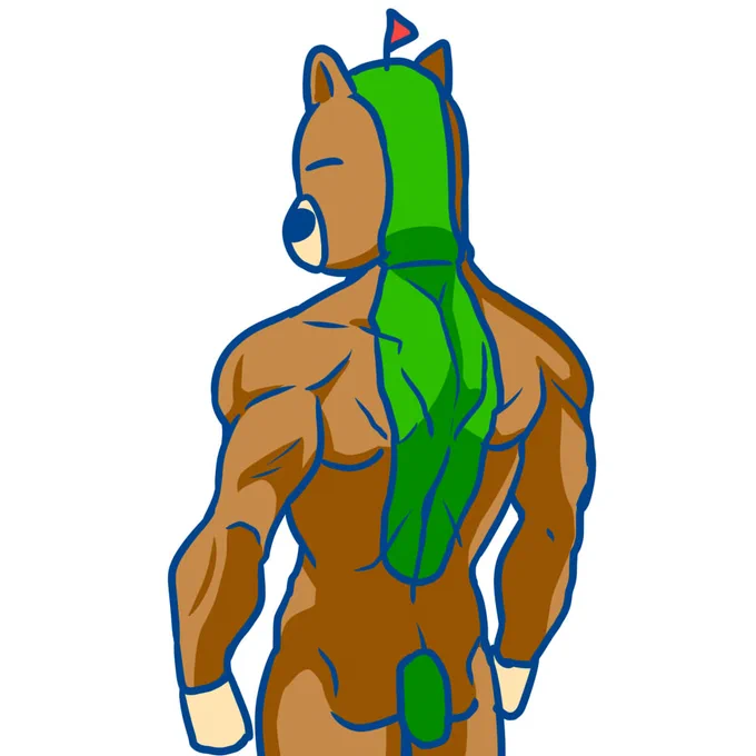 おけばんばくんを後ろから見るとこんな感じです。#おけばんばくん 