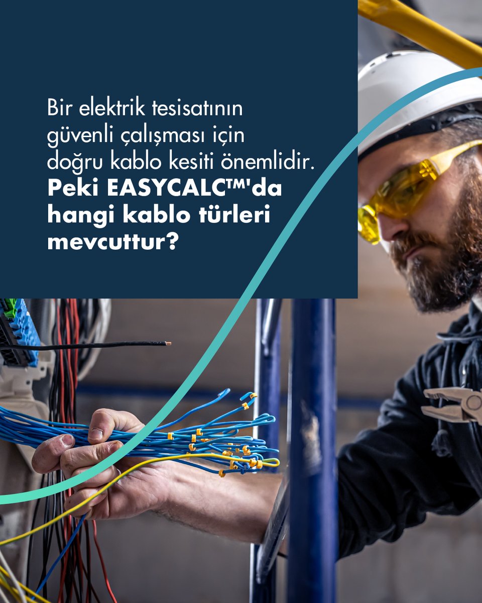 NexansTurkiye's tweet image. EASYCALC™, elektrikçiler, uygulayıcılar ve mühendisler gibi profesyoneller için tasarlanmış olan, güvenilir bir kablo kesiti hesaplama programıdır. 

#NexansTürkiye #ElectrifyTheFuture #Easycalc #Kablo #cable