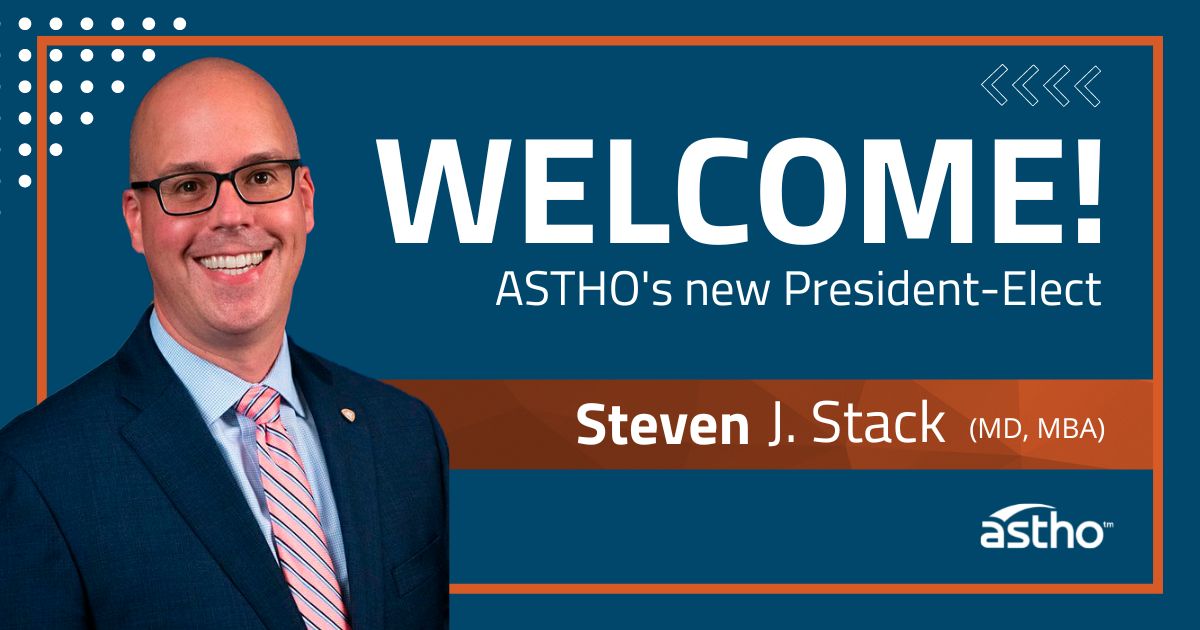 ASTHO (@astho) on Twitter photo Yesterday at ASTHO's Annual Assembly of Members Meeting, <a href="/StevenStackMD/">Steven J. Stack</a>, commissioner for <a href="/CHFSKy/">Kentucky Cabinet for Health & Family Services</a> was approved as our next president-elect!
Learn more about Dr. Stack: bit.ly/3S7pSZr #PublicHealth #HealthLeaders Yesterday at ASTHO's Annual Assembly of Members Meeting, <a href="/StevenStackMD/">Steven J. Stack</a>, commissioner for <a href="/CHFSKy/">Kentucky Cabinet for Health & Family Services</a> was approved as our next president-elect!
Learn more about Dr. Stack: bit.ly/3S7pSZr #PublicHealth #HealthLeaders