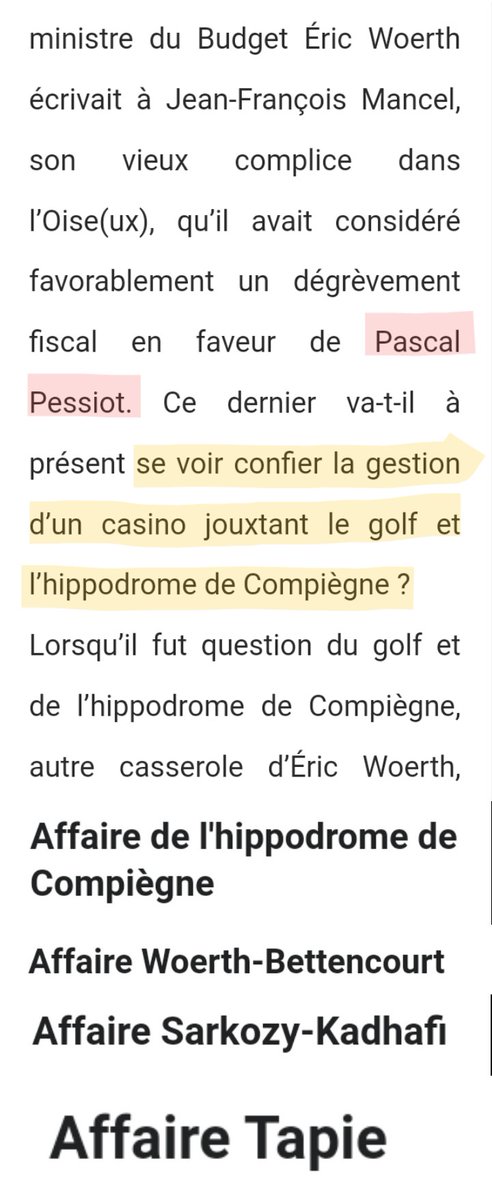 JozDire's tweet photo. @jchernandezjazz #EricWoerth maire de #Chantilly (#JockeyClub) durant 22 ans !
Aficionado du mouvement d'argent dont du ca$h de provenance "inconnue"
Les casinos sont un des montages légaux les plus prolifiques pour blanchir de l'argent sale
#PascalPessiot ancien pilote
#AutomobileClubdeFrance https://t.co/4dGUmKAHqD