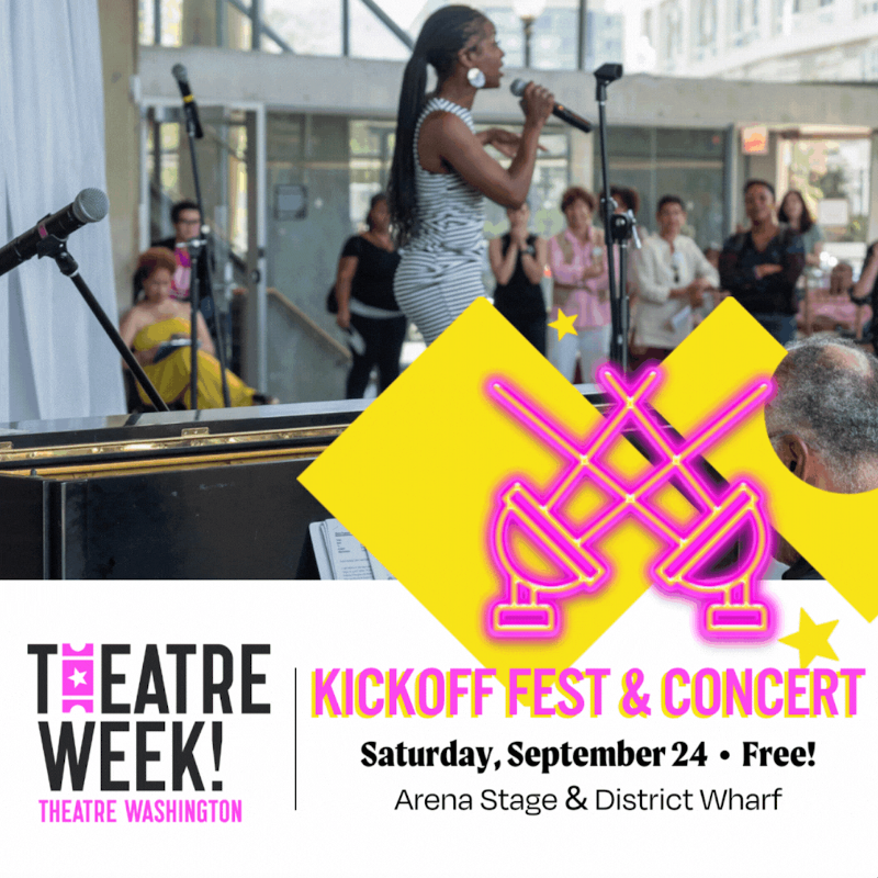 theatreWash's tweet photo. Enjoy live performances and panel discussions featuring some of the biggest names in #dctheatre! Don’t miss out on Theatre Week’s BIGGEST event! ⭐