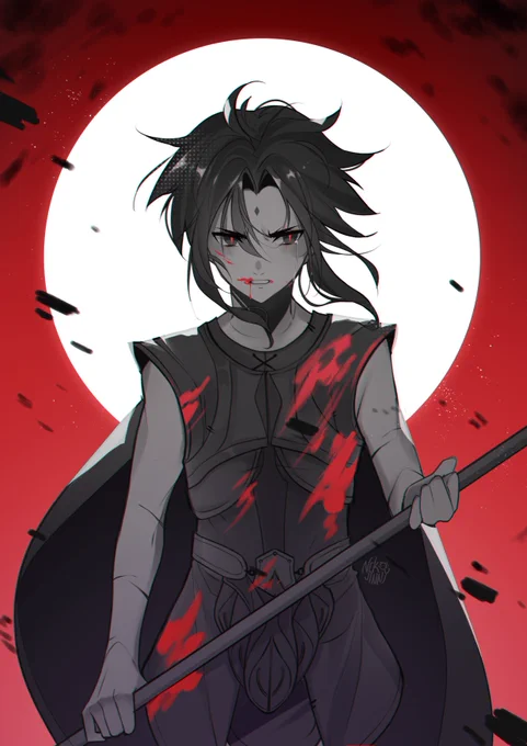 song of achilles inspired xiaoven I want to draw more of this crossover omg#GenshinImpact #原神 #Xiao #Venti 