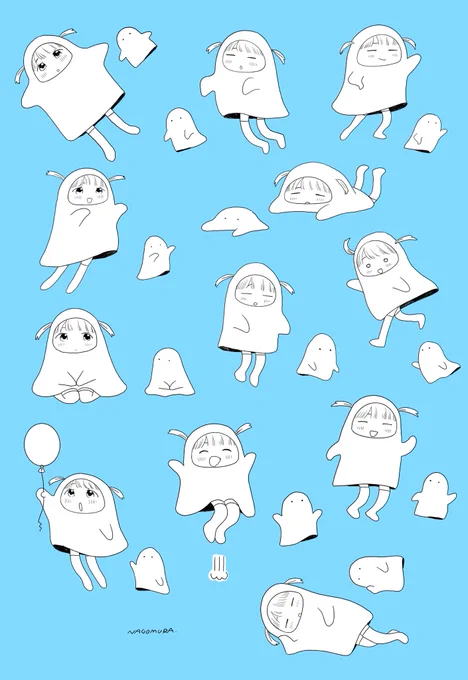 水色のかわいい絵たちです 