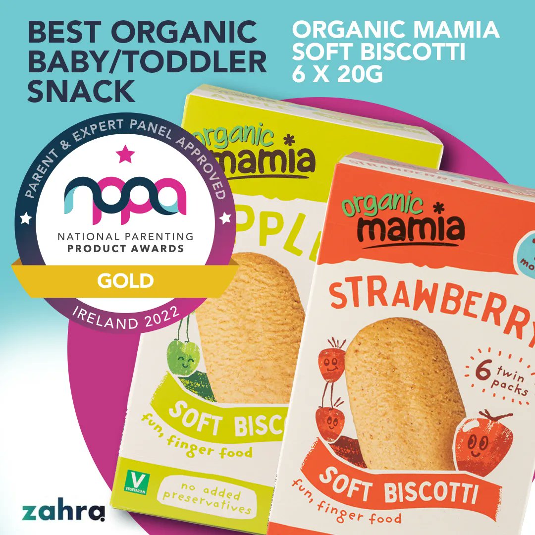 The #NPPA2022 winner of the Best Organic Baby/Toddler Snack is Mamia Soft Biscotti  - Congratulations @aldi_ireland 🏆