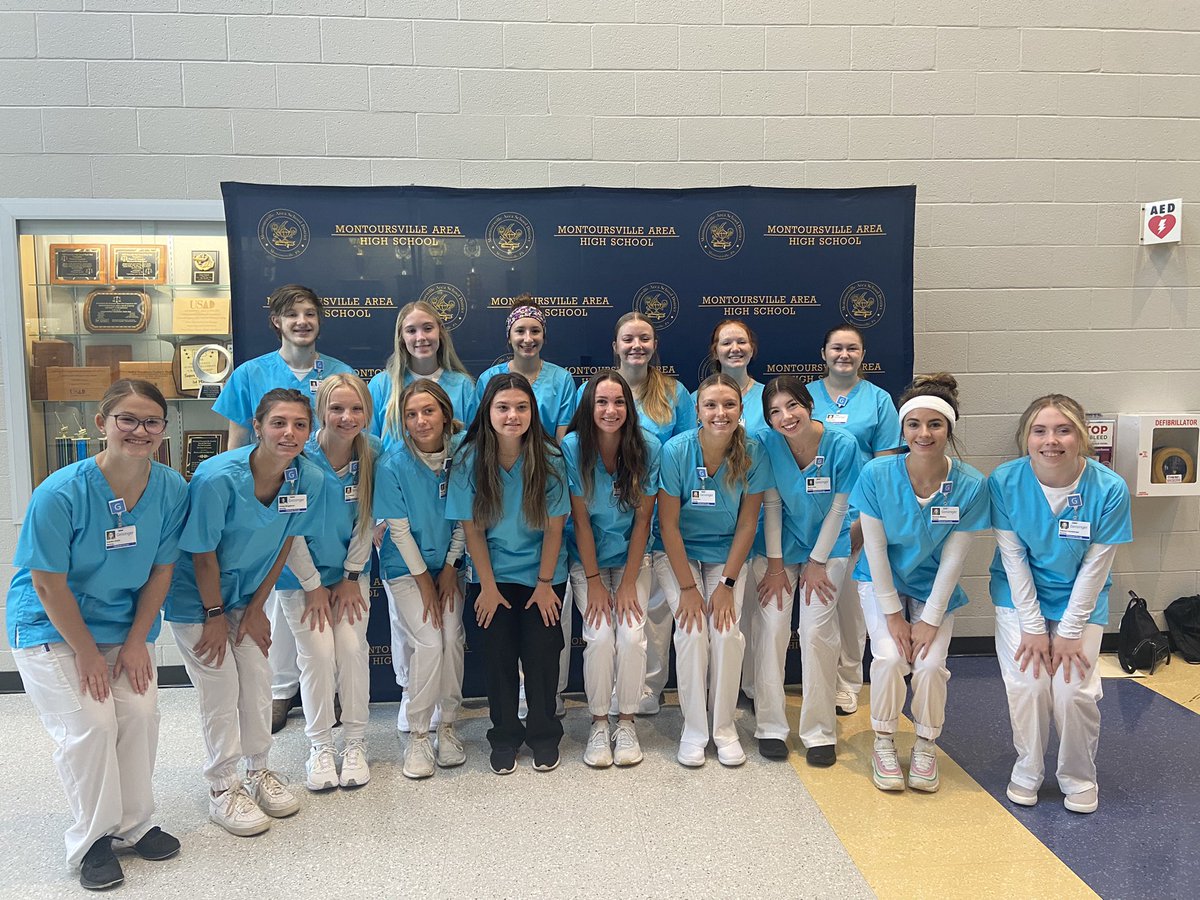 First day of Med Careers at Geisinger for our students as co-op nurse assistants. Make us proud! #warriorpride #onetribe