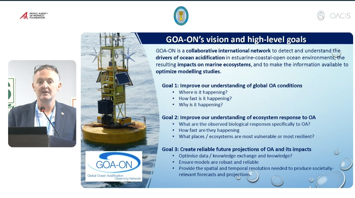 Keynote lecture by @steve_swi highlighting GOA-ON and OARS Ocean Decade in #HighCO2 meeting @Highco2L @goa_on @OARSOceanDecade 
#OceanAcidification #OceanSustainability