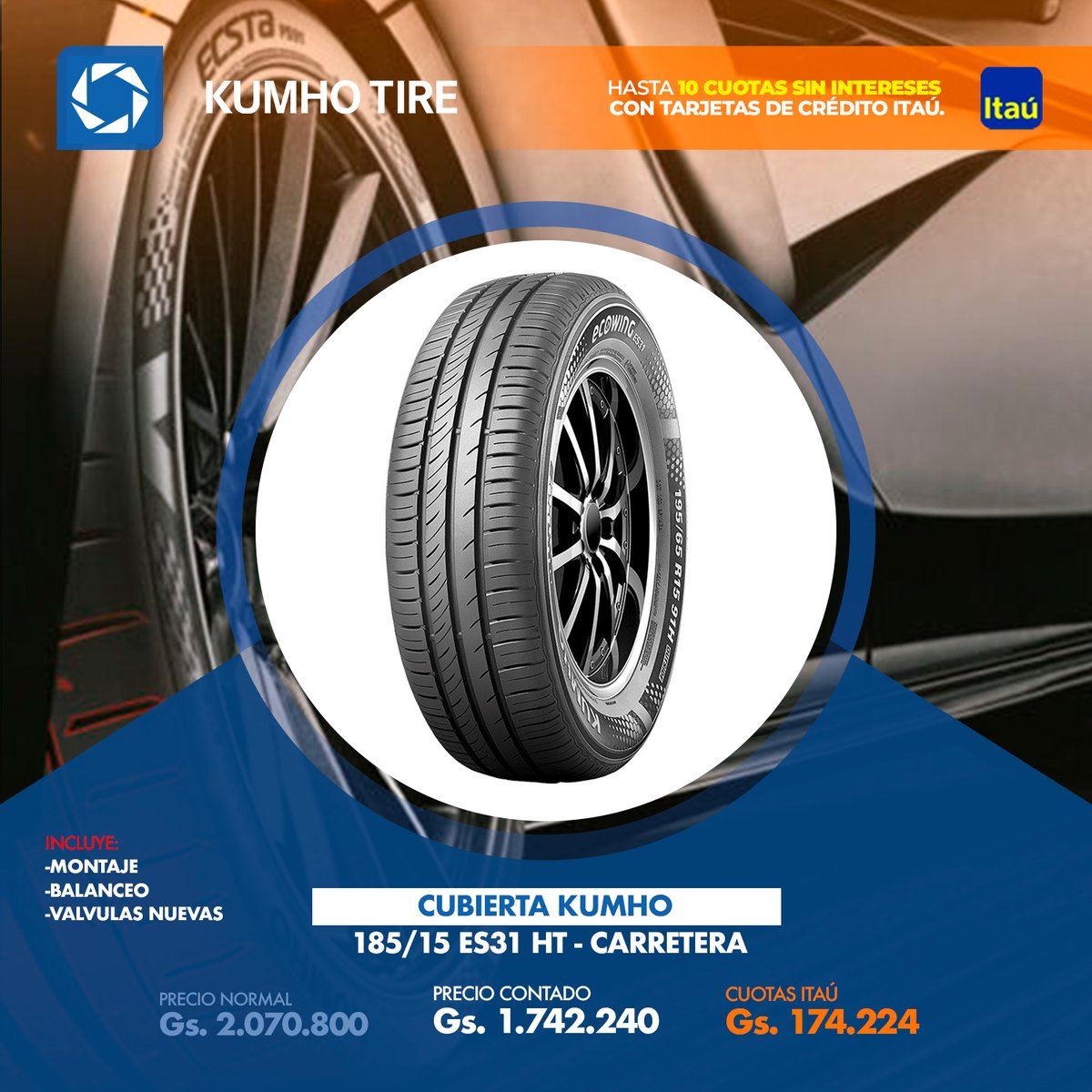 chacomer's tweet photo. Para un viaje extraordinario necesitas cubiertas extraordinarias. 😎
🚗 Encontrá nuestras mejores opciones en https://t.co/YyVgKwXhXE
#tunning #auto #mejorprecio #cuotas #chacomerpy #kumhopy #kumho https://t.co/0JEDQ6WMBu