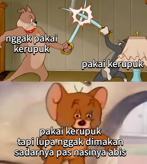 OHMYV3NUS's tweet image. Akulah orang yg sering lupa makan kerupuknya itu 😔